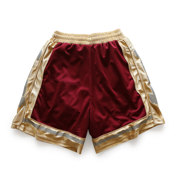 3M MESH SHORTS BURGUNDY/GOLD