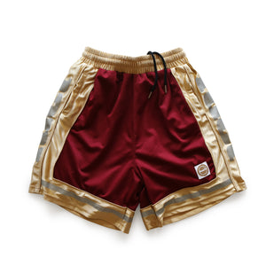 3M MESH SHORTS BURGUNDY/GOLD