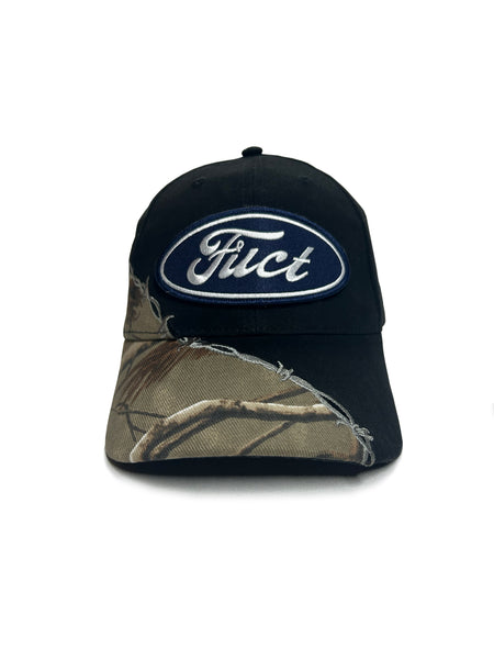 Oval Parody Barbed Wire Camo Hat (Black)