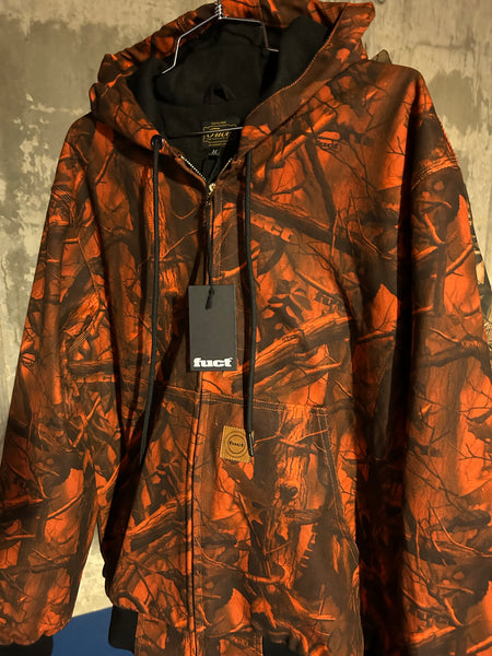 CAMO WORK HOODIE ORANGE