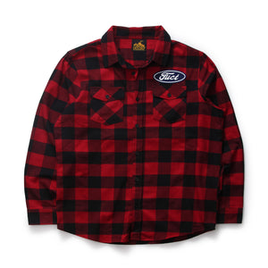 OVAL PARODY PATCH FLANNEL RED/BLACK