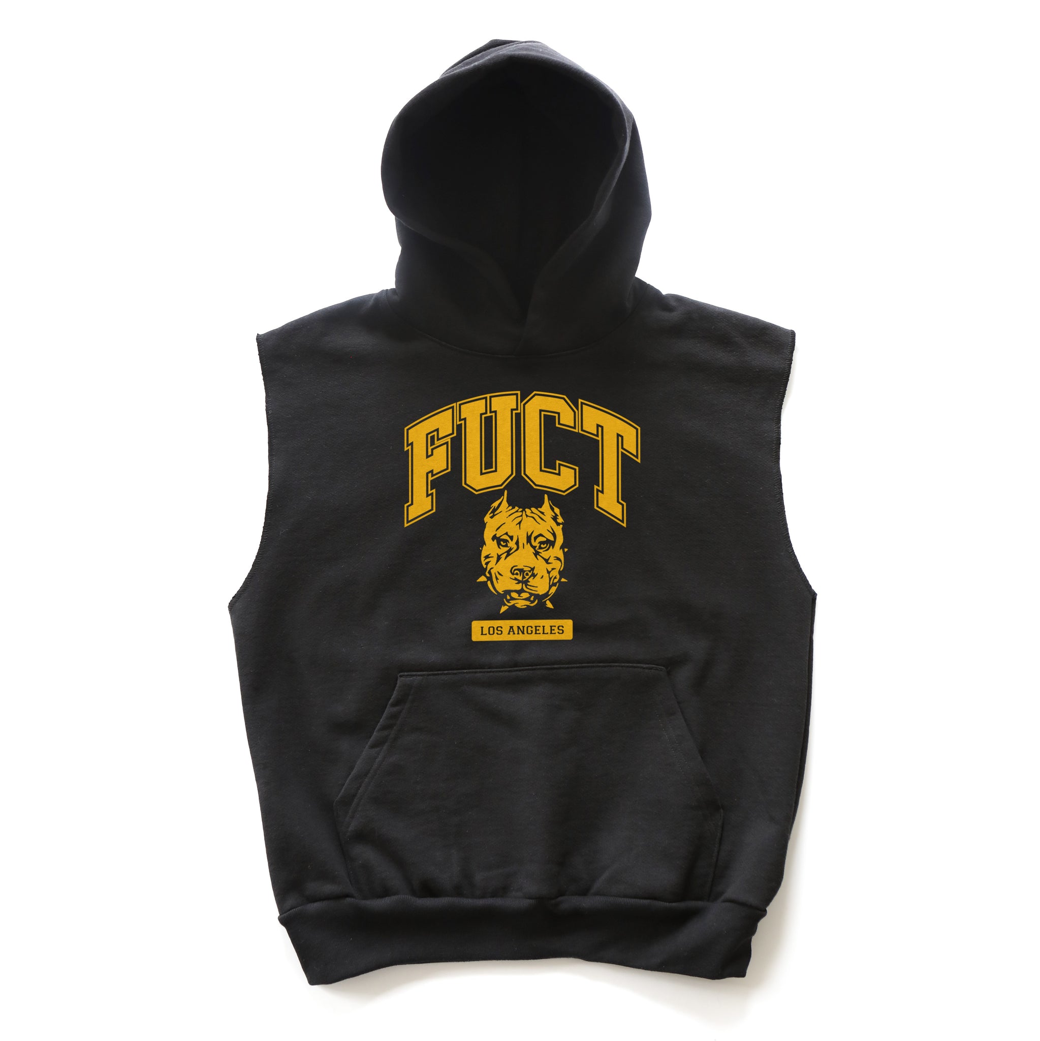 PITBULL ACADEMY LOGO SLEEVELESS HOOD PULLOVER
