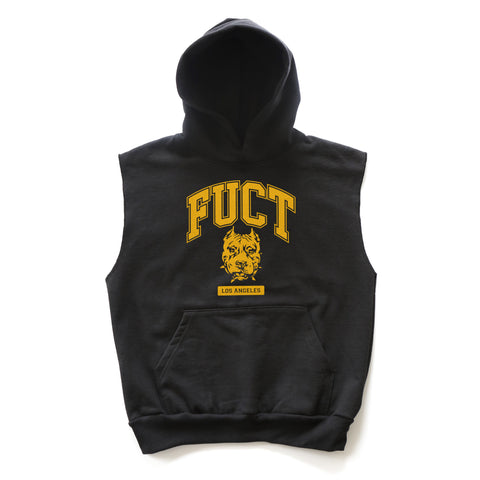 PITBULL ACADEMY LOGO SLEEVELESS HOOD PULLOVER